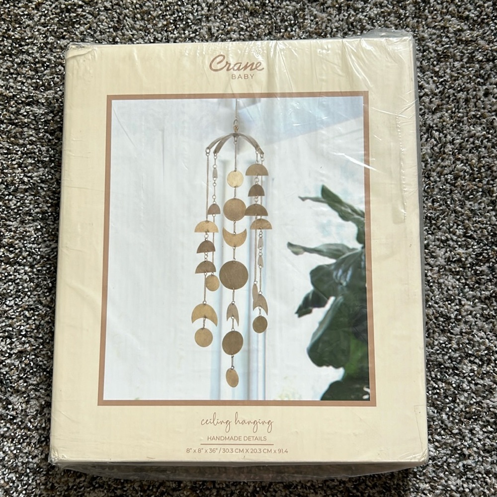 NEW crane baby brass finish ceiling hanging-caspian Luna